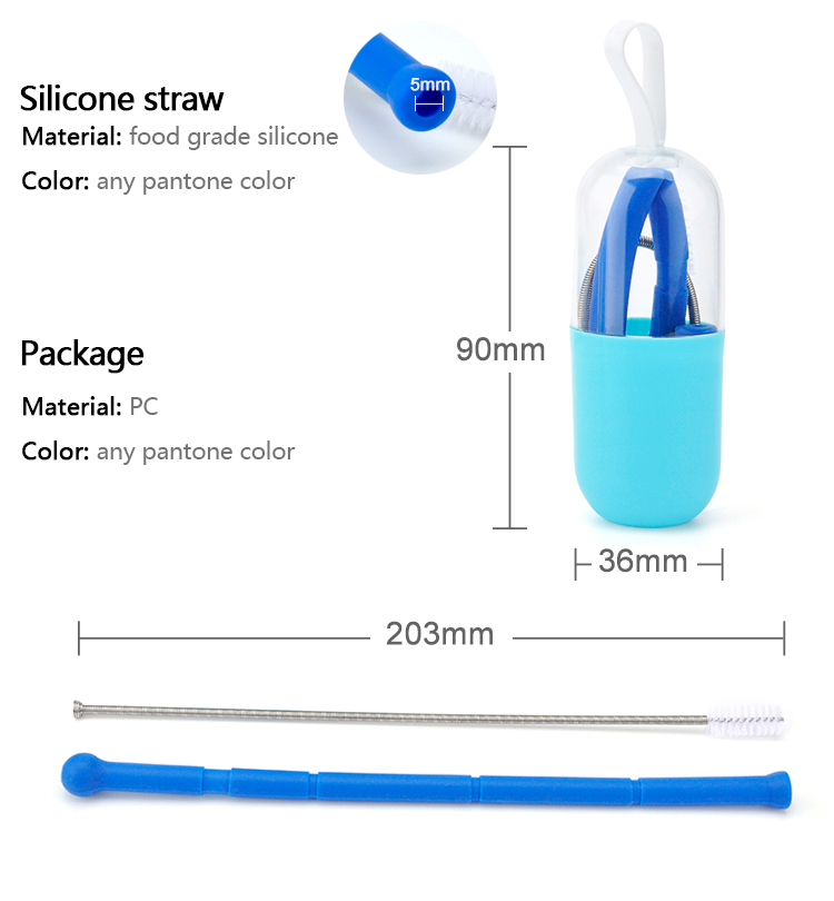 silicone straw