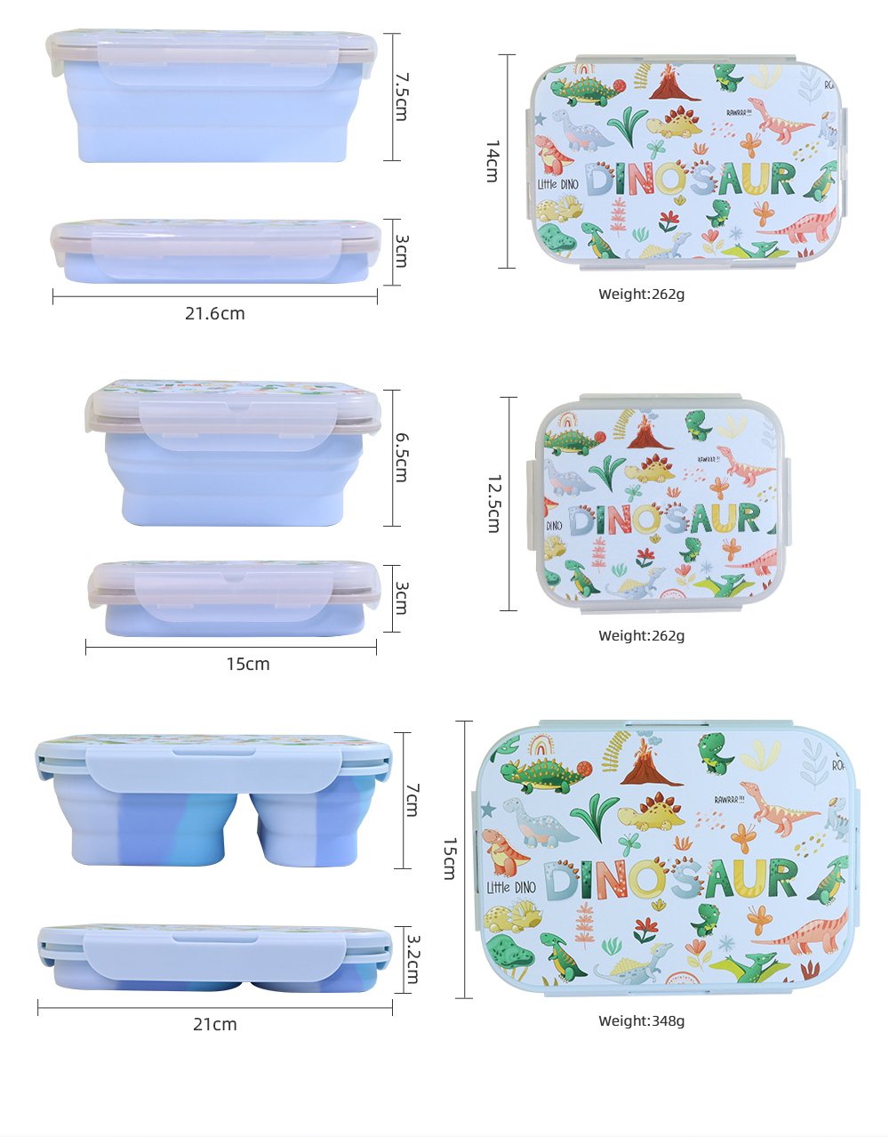 collapsible lunch containers