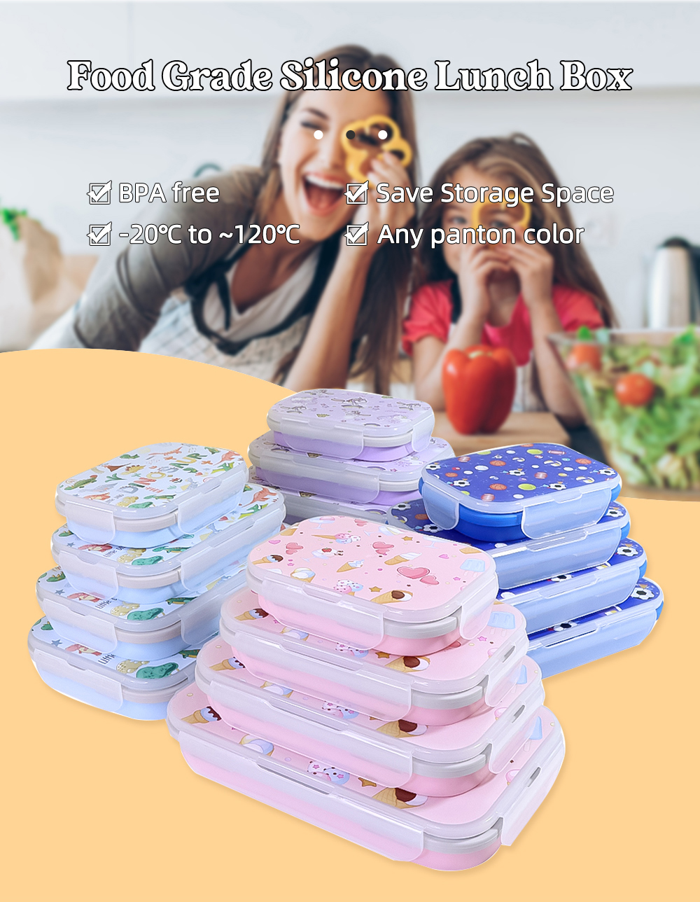 collapsible lunch containers