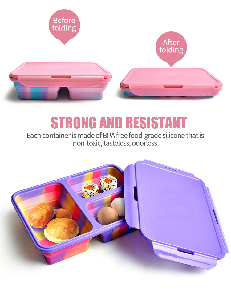 foldable silicone lunch box