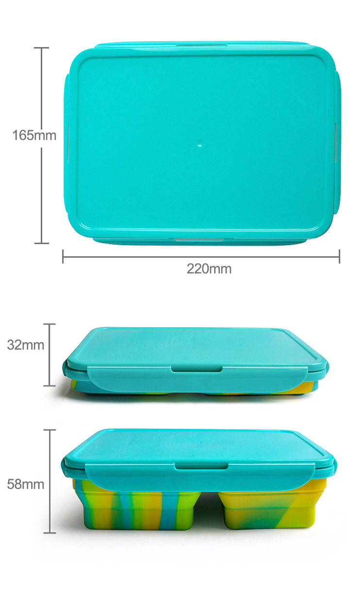 foldable silicone lunch box