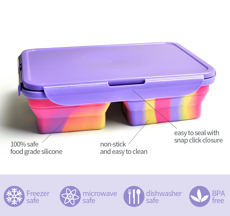 foldable silicone lunch box