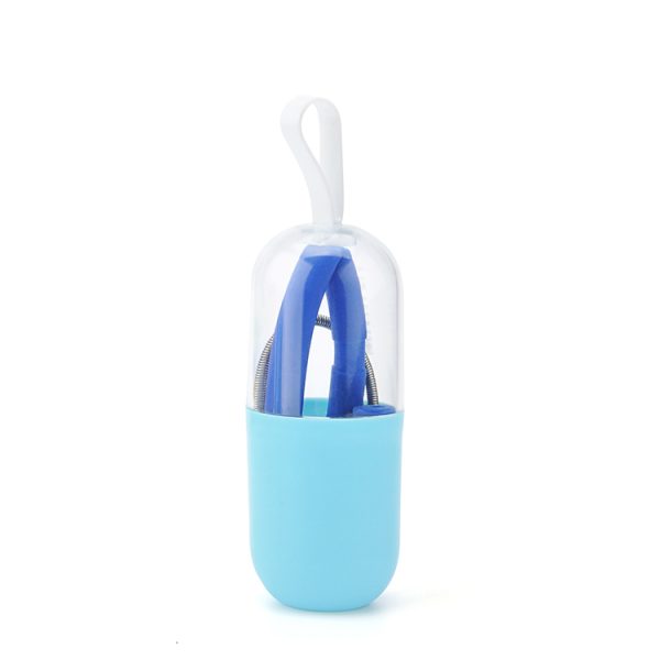 foldable silicone straw