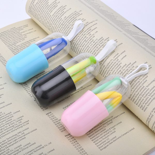 foldable silicone straw