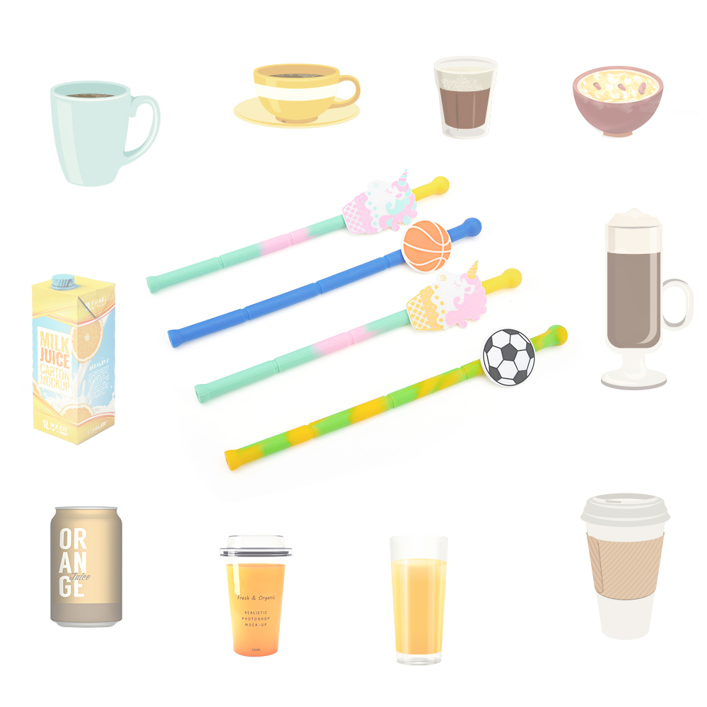 foldable silicone straw