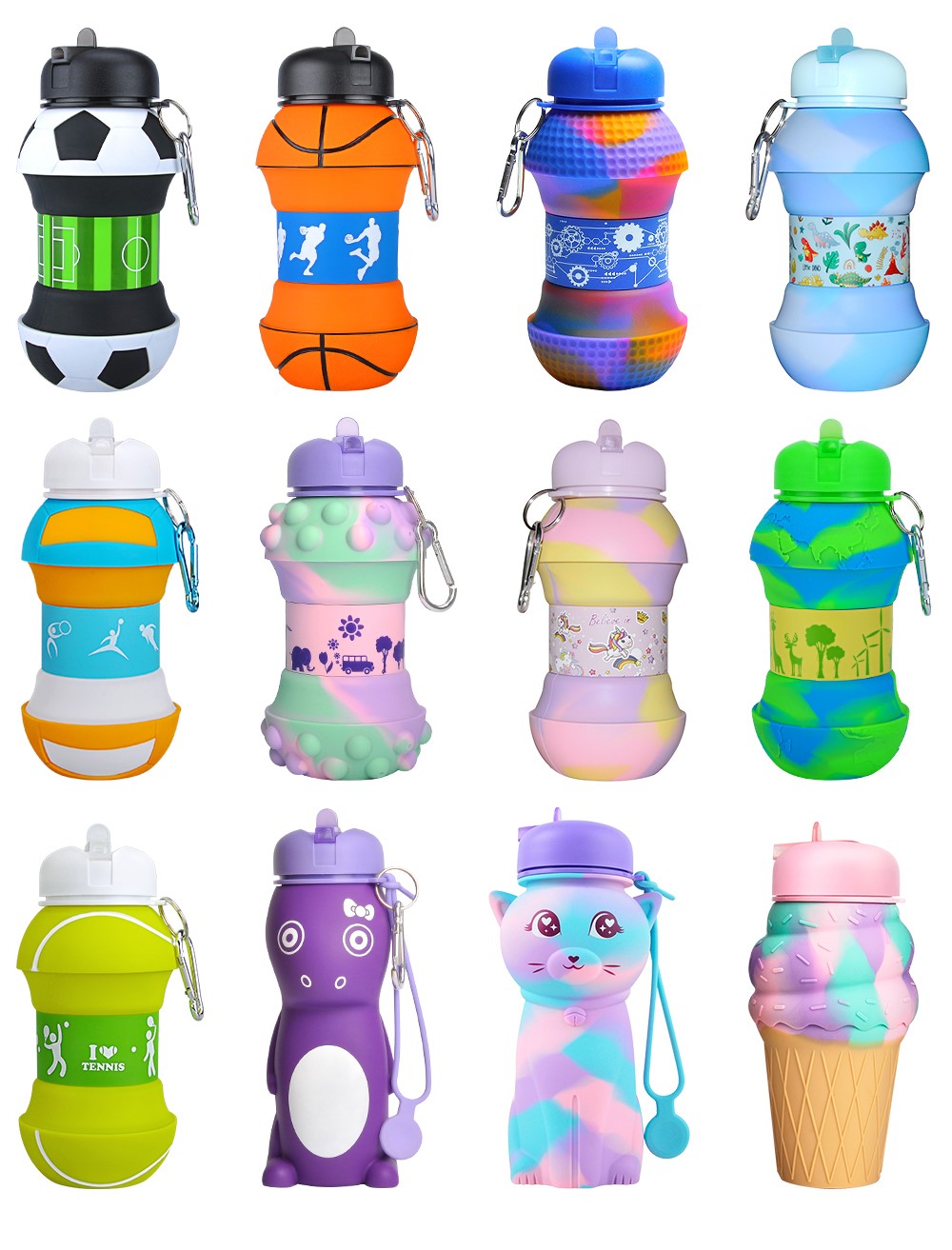 Custom silicone water bottle